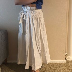 Vintage cotton skirt with red lines